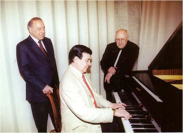 G.Aliev, M.Rostropovich, at the piano - M.Magomaev 